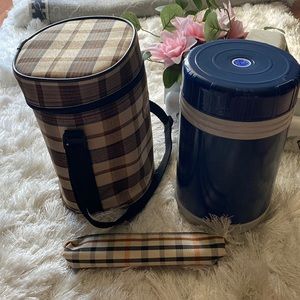 Portable Insulated Food Container Bag Thermos Cooler Picnic Tote Lunch Box